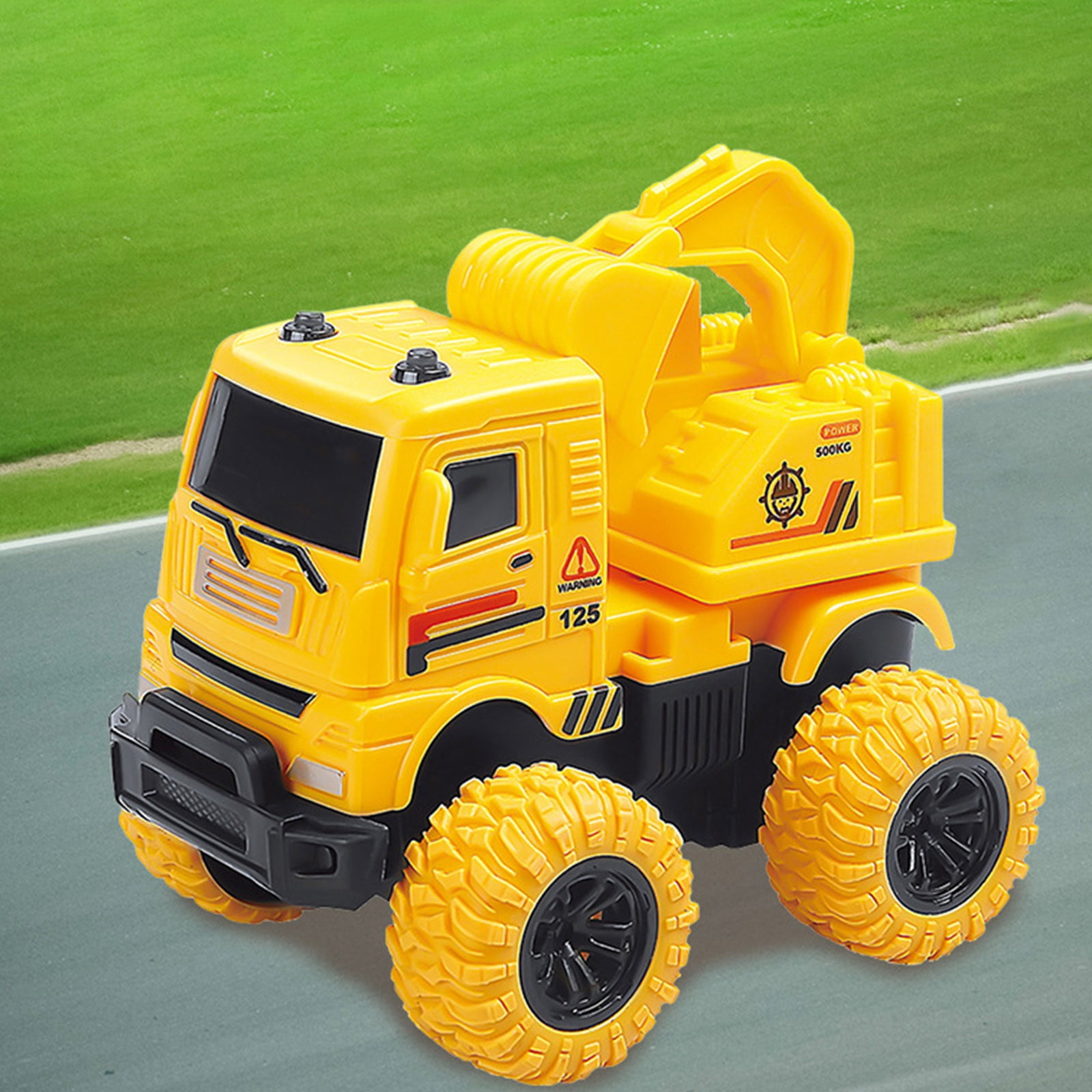 Lot de 4 voitures de chantier à inertie pour garçon de 1 an - Jouets à pousser et à faire