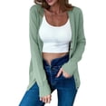 thumbnail image 1 of aohooy Oversized Cardigans for Women Button Knit V-Neck Soft Cardigan Solid Open Front Long Sleeve Sweaters Mint Green,XL, 1 of 9