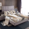 thumbnail image 1 of Erosebridal Minimalst Sheet Set Full for Adult, Abstract Ombre Bedding Sets Full Size, Stripes Decor 4 Pieces, 1 of 7