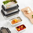 thumbnail image 4 of TIELUTT Stainless Steel Thermal Insulated Food Preservation Lunch Storage Freezer Soup Containers Kitchen Counter Storage Camping Food Containers round Meal Prep Containers with Lids Bread Container, 4 of 4