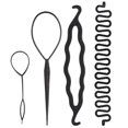 thumbnail image 1 of Yosoo 4PCS/9PCS Hair Styling Kit Hair Bun Maker Braiding Styling Disk Twist Tools Fine Hairdresser Magic Hair Clip Styling Pads Accessories Set for Making DIY Hair Styles, 1 of 10