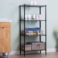 thumbnail image 3 of 4-Shelf Wire Shelving Unit Storage Organizer Shelf Height Adjustable 24''L x 16''W x 47''H Heavy Duty Utility Metal Rack Shelves for Garage Office Kitchen Black, 3 of 7