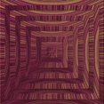 thumbnail image 1 of Ahgly Tapis d'Intérieur Lavable en Machine Carré Rouge Châtaigne Transitionnel, 5 Pieds Carré, 1 of 7