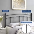 thumbnail image 5 of Modway Abigail Modern Farmhouse Metal Full Headboard in Gray, 5 of 5