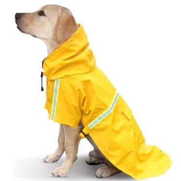 Pet Windproof Dog Raincoats, Lightweight Hoodies with Adjustable Strap Buckle for Small and Medium Dogs, Reflective Strips for Enhanced Visibility, Waterproof Rain Jacket for