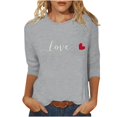 thumbnail image 2 of Hauts à Manches 3/4 pour Femmes Grande Taille Vêtements pour Femmes Hauts de Sortie Hauts Boho pour Femmes Hauts d'Automne pour Femmes Tendance Automne(m), 2 of 5