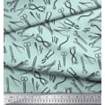 thumbnail image 3 of Soimoi Green polyester Crepe Fabric Tools Hardware Print Sewing Fabric Yard 52 Inch Wide, 3 of 5