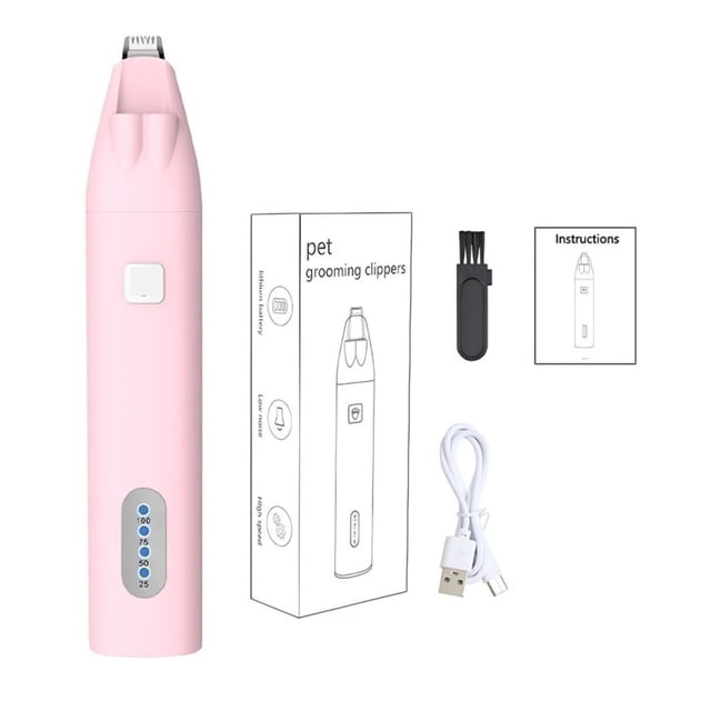With Led Light Dog Hair Trimmer Rechargeable Waterproof Pet Foot Hair Trimmer Pet Care ,Clean and Fast