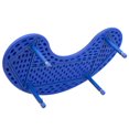 thumbnail image 3 of 35''W x 65''L Half-Moon Blue Plastic Height Adjustable Activity Table, 3 of 9