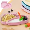 thumbnail image 1 of Dadatutu Silicone Divided Plate for Kids Adults, Food Grade Silicone Tableware for Children, BPA Free, Lightweight Reusable Compartment Lunch Trays, Dishwasher & Microwave Safe, 1 of 5