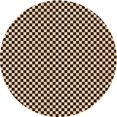thumbnail image 1 of Ahgly Company Tapis Rond Lavable en Machine Intérieur Transitionnel Noir Brun, 3 Pieds Rond, 1 of 7