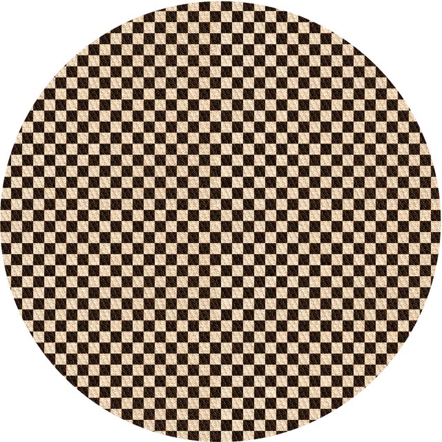 Ahgly Company Tapis Rond Lavable en Machine Intérieur Transitionnel Noir Brun, 3 Pieds Rond