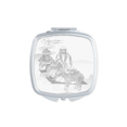 thumbnail image 1 of Dao China Cattle Lao Tzu Square Mirror Portable Compact Pocket Makeup Double Sided Glass, 1 of 3