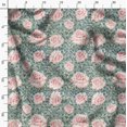 thumbnail image 3 of Soimoi Moss Georgette Fabric Peony Floral Printed Craft Fabric by The Yard 42 Inch Wide, 3 of 6