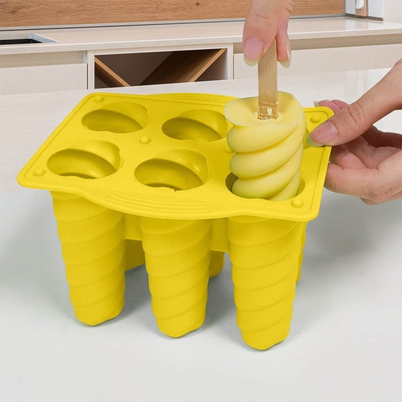 EGNMCR Ice Lattice,Ice Cube Tray,Ice Trays 6-in-1 Ice Cream Mould Home-made Popsicle Popsicle Ice Cream Mould With Lid Ice cream mold