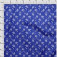 thumbnail image 4 of oneOone Georgette Viscose Blue Fabric Asian Block Craft Projects Decor Fabric Printed By The Yard 42 Inch Wide, 4 of 4