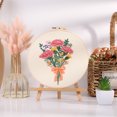thumbnail image 1 of Diy Bouquet Series Embroidery Kit Embroidery Cross Stitch Kits With Embroidery Hoops For Thanksgiving Mother Day, 1 of 7
