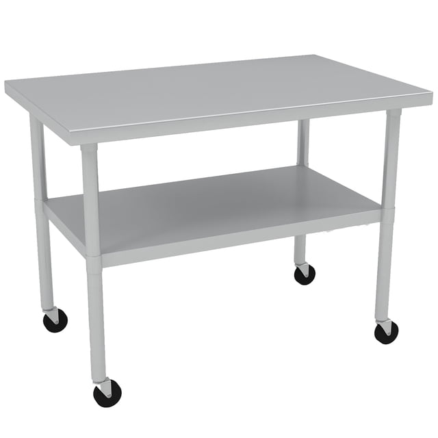 BeesClover Heavy-Duty Stainless Steel Work & Prep Table, NSF Commercial-Grade Table with Adjustable Lower Shelf for Kitchen, Restaurant, Home, Garage, Hotel