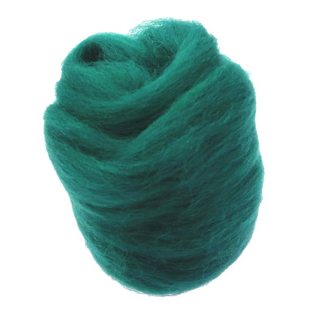 Wool Roving for Felting And ,10g, Fineness,18.5-26um - Dark Dark Green