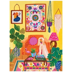 RoseArt - Illustrations modernes 300-Piece - Chiens Vie - Puzzle de verrouillage pour adultes