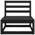 thumbnail image 2 of vidaXL Garden Middle Sofas 2 pcs Black Solid Wood Pine, 2 of 4