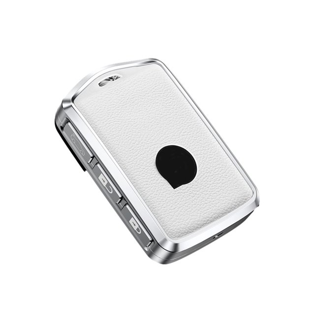 fastboy Car Key Leather Case Detachable Vehicle Keys Cover Protector Modification Accessories Replacement for XC60/S90/S60 White Case