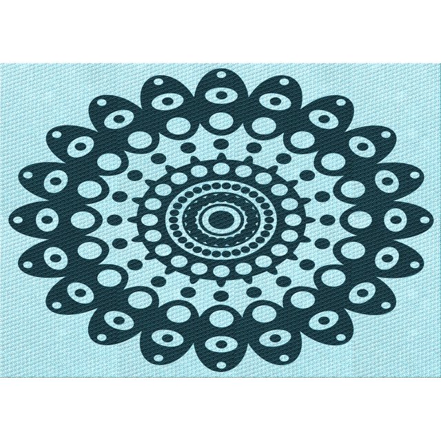 Ahgly Company Machine Washable Indoor Rectangle Transitional Medium Teal Green Area Rugs, 2' x 3'