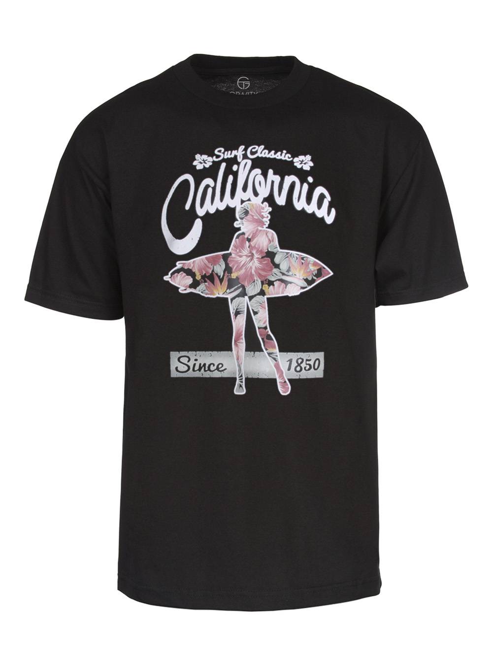 T-Shirts à Manches Courtes pour Hommes California Pride - Surfer Girl - Très Grand