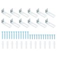 thumbnail image 1 of Unique Bargains Whiteboard Mounting Bracket Hardware, 12 Set White Board Wall Hanger Dry Erase Board Installation Fastener, 1 of 7
