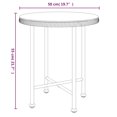 thumbnail image 4 of vidaXL Table de Salle à Manger Ø50 cm Verre Trempé et Acier, 4 of 4