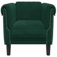 thumbnail image 2 of vidaXL Fauteuil Sofa pour Adultes - Velours Vert Foncé, 2 of 5