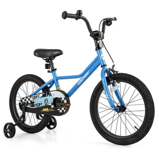 UESUENYENS Vélo Enfant 16 Pouces – Garçon Ou Fille – 5-8 Ans – Roues Auxiliaires – Freins Avant Et Arrière – Cadre Acier
