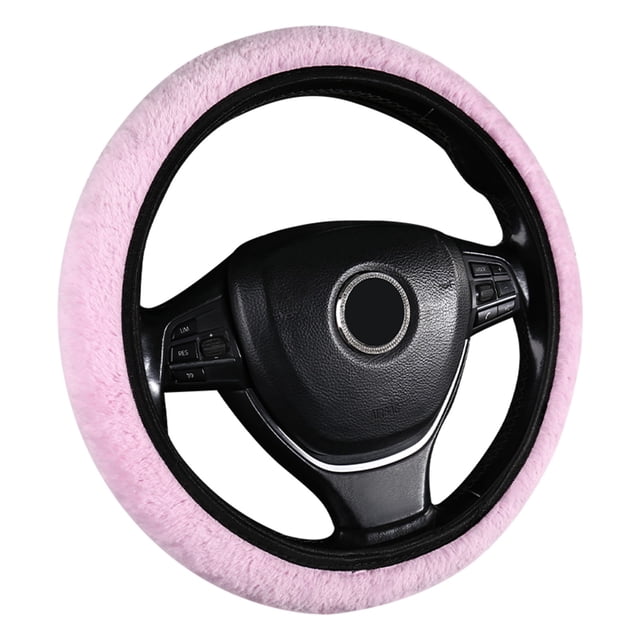 Lksixu Car Accessories Elastic Stretch Steering Wheel Cover with Soft Warm Non-Slip Car Decoration Car Wheel Protector Universal Fits 14-15 Inches Universal Car Interior Accessory