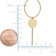 thumbnail image 2 of 14K Yellow Gold Disc Circle And Bar On 16" To 17" Adjustable Necklace, 2 of 2