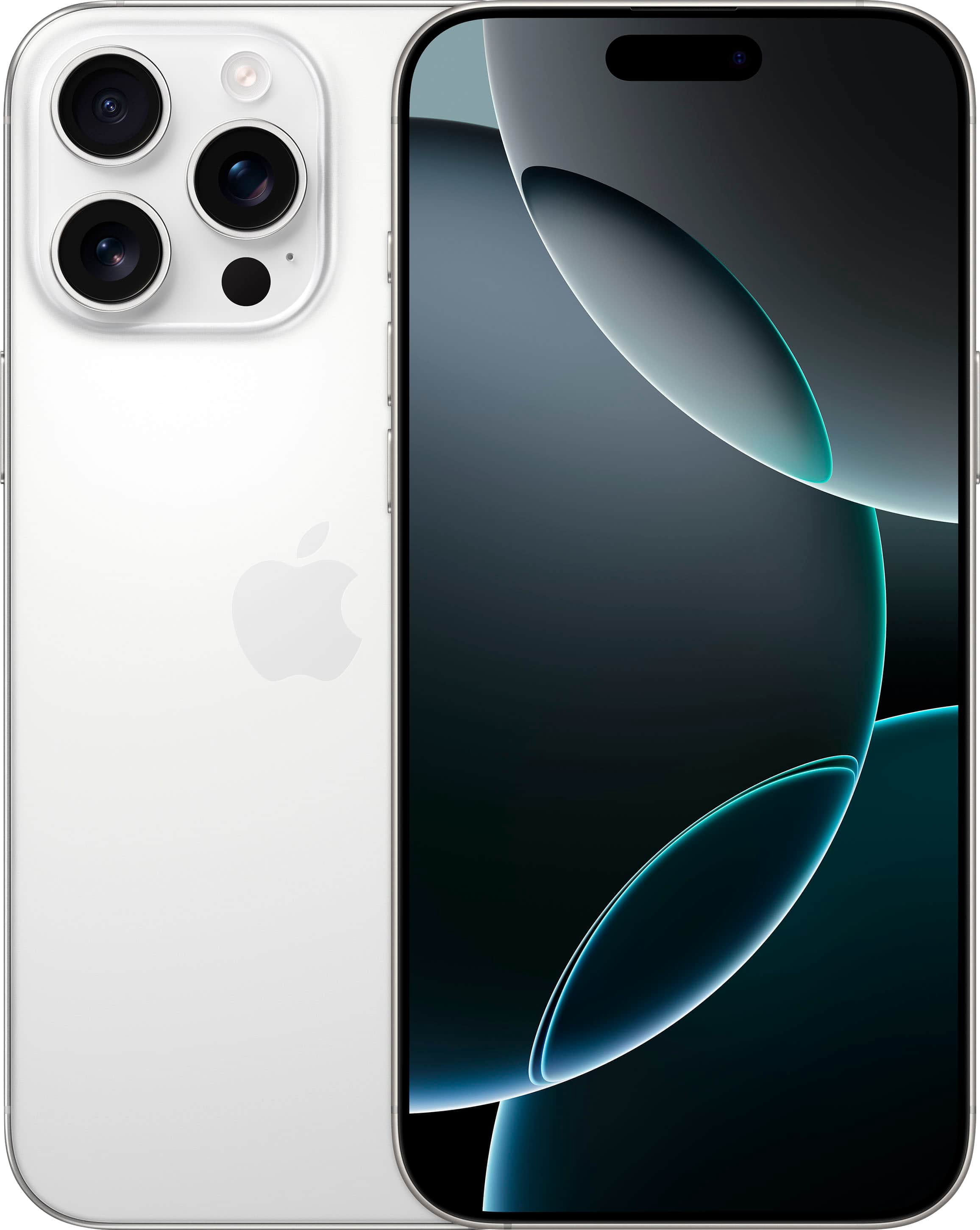 Refurbished Apple iPhone 16 Pro Max w/ Pre-Installed Tempered Glass - eSIM ONLY - (Fully Unlocked) 256GB White Titanium (Grade A+)