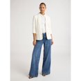 thumbnail image 2 of Scoop Women's and Women’s Plus Ultimate ScubaKnit Relaxed Blazer with Scrunch Sleeves, Size XS- XL, 2 of 5