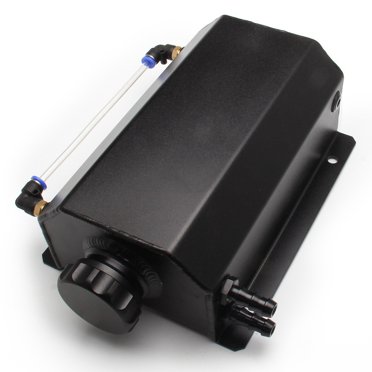 2L Aluminum Car Coolant Overflow Expansion Tanks Oil Catch Can Reservoir Tanks Universal Oil Breather Tanks with Drain Plug