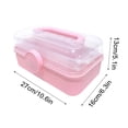thumbnail image 2 of Fiudx Boîte de Rangement Pliable à Trois Couches Boîte à Outils Portable Boîte de Transfert de Cosmétiques Boîte de Rangement pour Ongles, 2 of 2