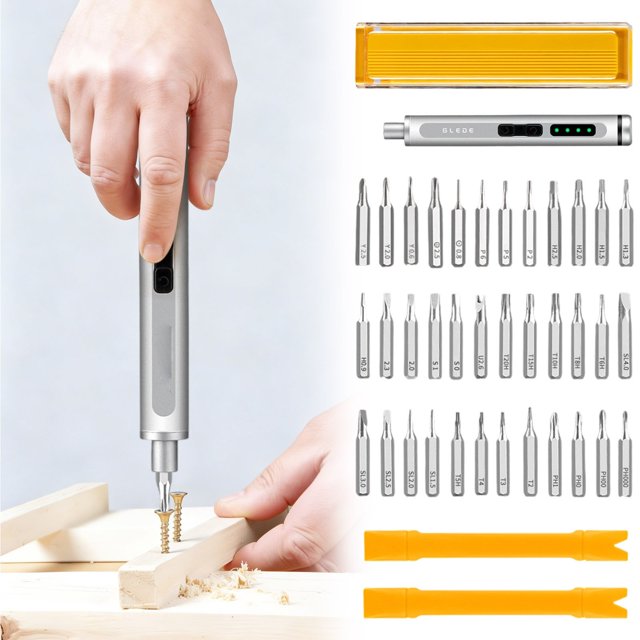 Small Electric Screwdriver Electrics Finishing Screwdriver Precision Screwdriver Set 44 Pieces S2 Crv Bits Electric Screwdriver Set