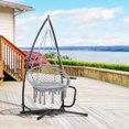 thumbnail image 2 of Outsunny Support de Chaise Hamac avec Plateau Intérieur Extérieur Porche Patio Noir, 2 of 10