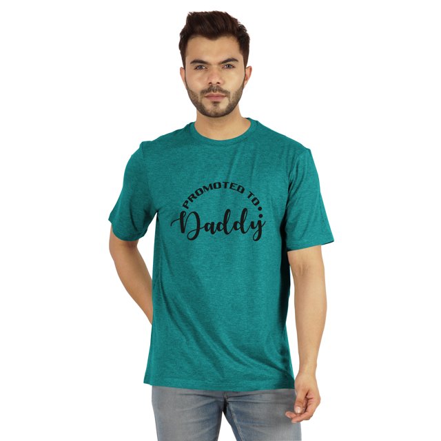 Inkmeso Men's Graphic Printed Promoted To Daddy€ Tshirt Crew Neck Tee For First Time Daddy