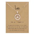 thumbnail image 1 of PVCS Twelve Constellation Pendant Elegant Gold Tone Chain Necklaces Letter Horoscope, 1 of 2