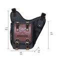 thumbnail image 2 of Mens Vintage Canvas Shoulder Messenger Bag Chest Leather Patchwork Messenger Bag(03BLACK), 2 of 5