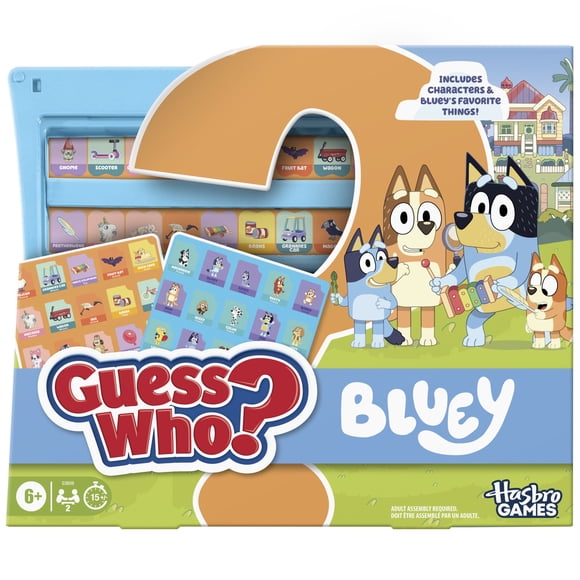 Guess Who? édition Bluey, jeu de plateau pour enfants, jeu de voyage pour la famille, dès 6 ans