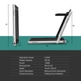 thumbnail image 2 of Gymax 2 in 1 Folding Treadmill 2.25HP Running Machine w/ Dual Display Silver, 2 of 10