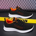 thumbnail image 3 of Mens Lightweight Breathable Knit Running Shoes - Soft EVA Sole, Lace Up, Mesh Inner, Comfy Solid Color Sneakers for Outdoor Jogging, Casual Daily Wear in Spring, Summer, Fall Seasons, 3 of 5
