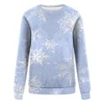 thumbnail image 4 of EGNMCR Noël Sweatshirt Mode Femmes Imprimé Col Rond Tops Manches Longues Confortable Blouse Sweatshirt sur l'Autorisation, 4 of 5