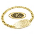 thumbnail image 1 of MedicEngraved Yellow Gold Stainless Steel Custom Medical Alert Bracelet - 5mm Curb Link, 1 of 7