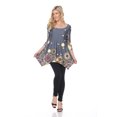 thumbnail image 2 of White Mark Women's 3/4 Sleeve Erie Tunic Top, 2 of 5