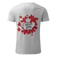 thumbnail image 3 of TIMIFIS T-Shirts pour Femmes Été Col Rond Manches Courtes Chandails Décontractés Vintage Feuille d'Érable Canadienne Imprimée T-Shirts, 3 of 3